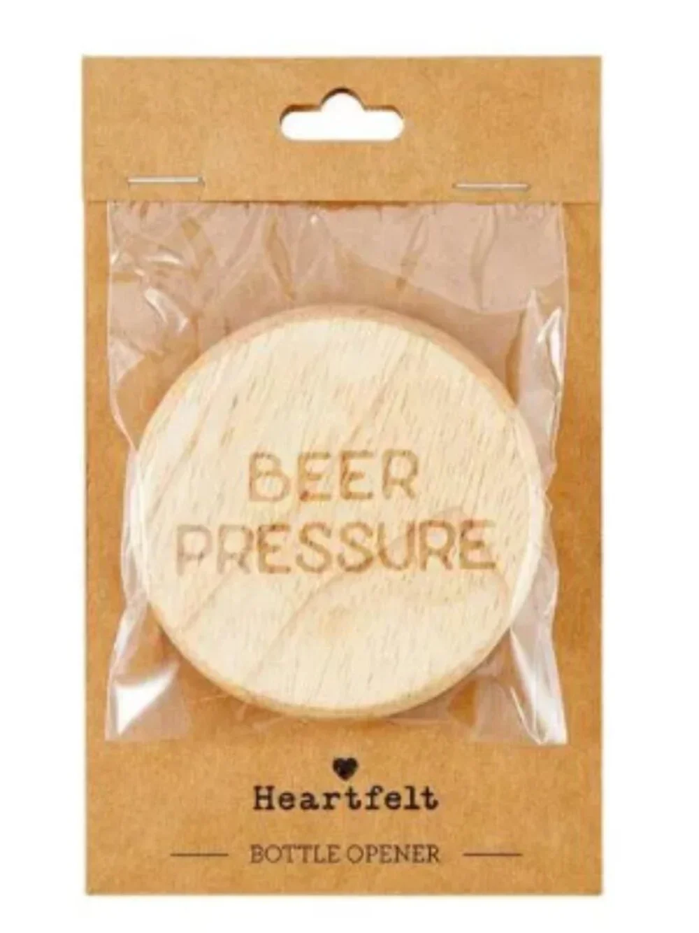 Rustic Wooden Beer Bottle Opener: Funny 